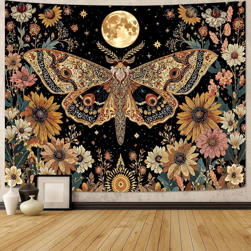 Celestial Luna Moth Tapestry