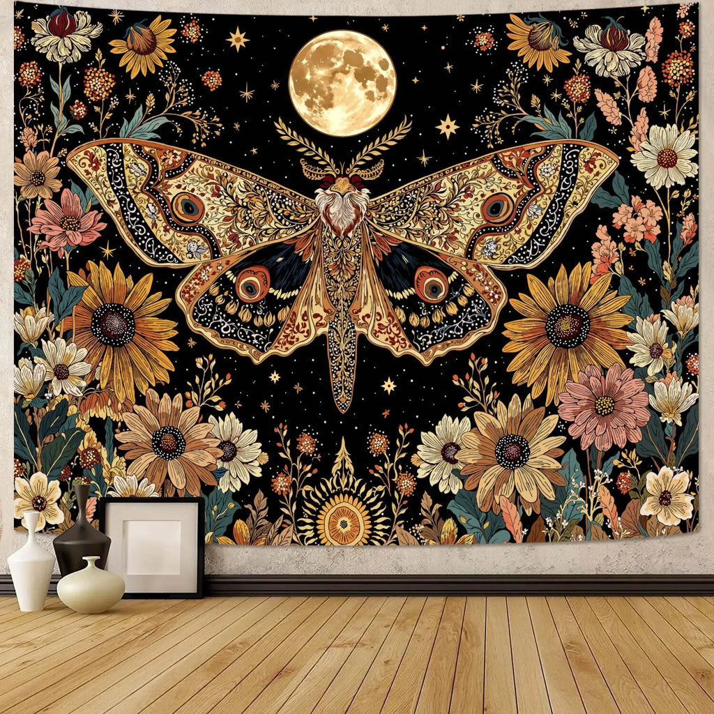 Celestial Luna Moth Tapestry