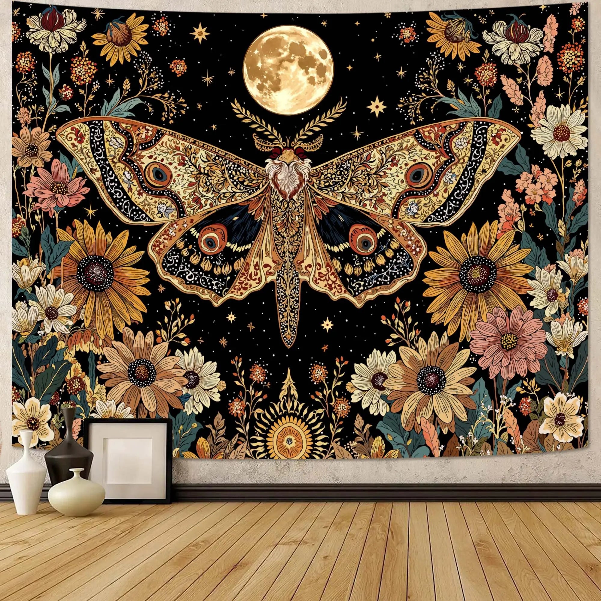 Celestial Luna Moth Tapestry