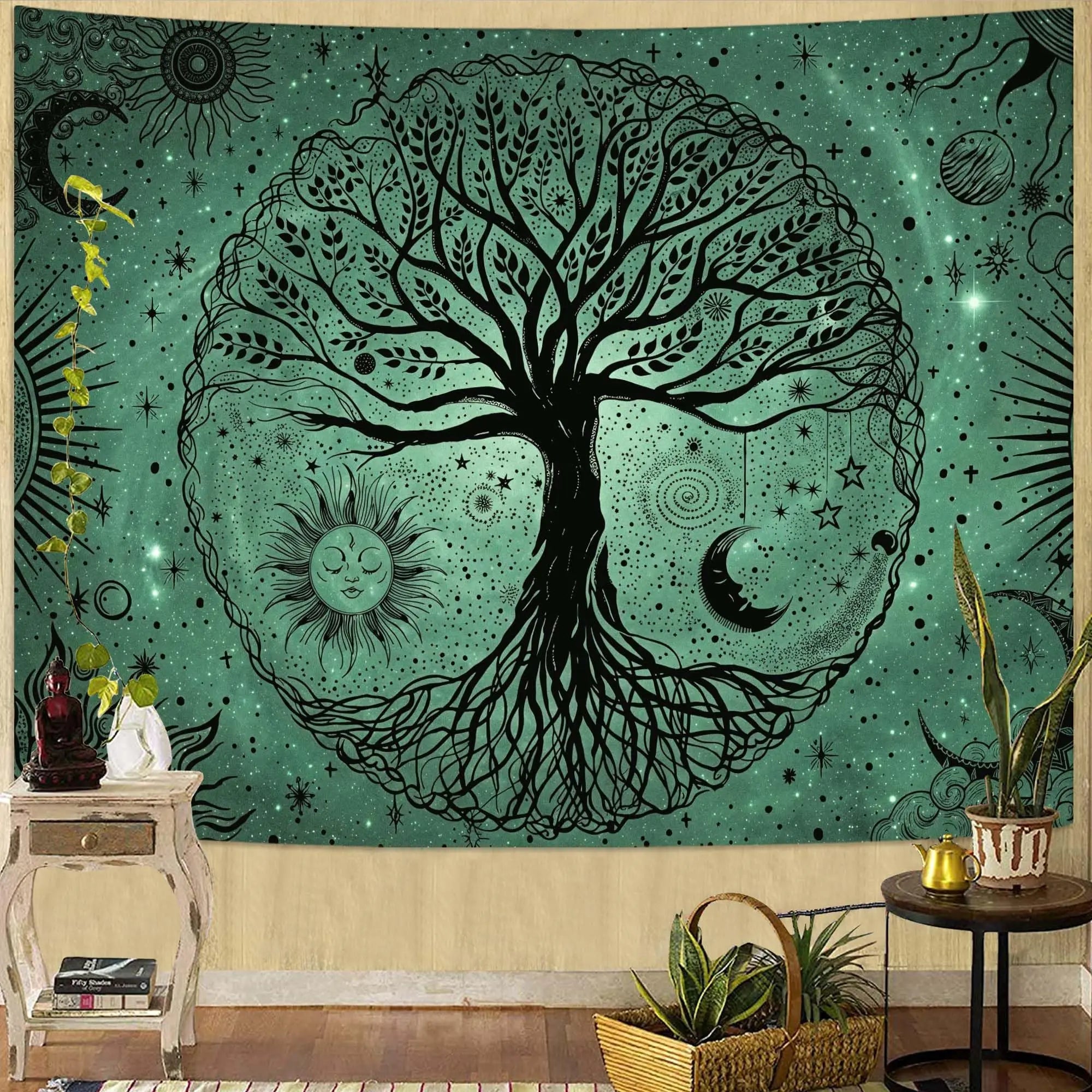 Celestial Luna Moth Tapestry
