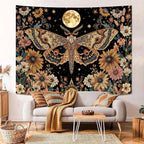 Celestial Luna Moth Tapestry