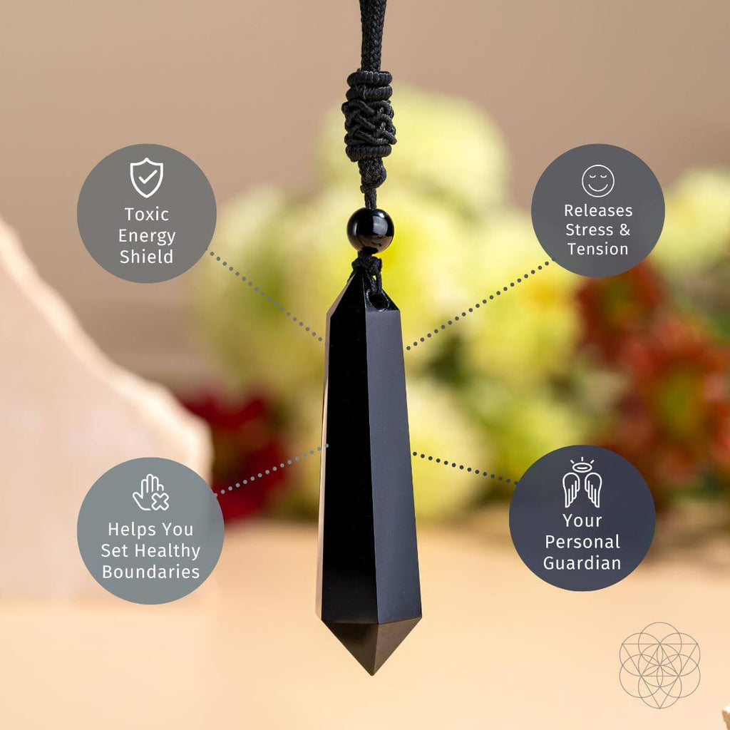 Black Obsidian Talisman Necklace