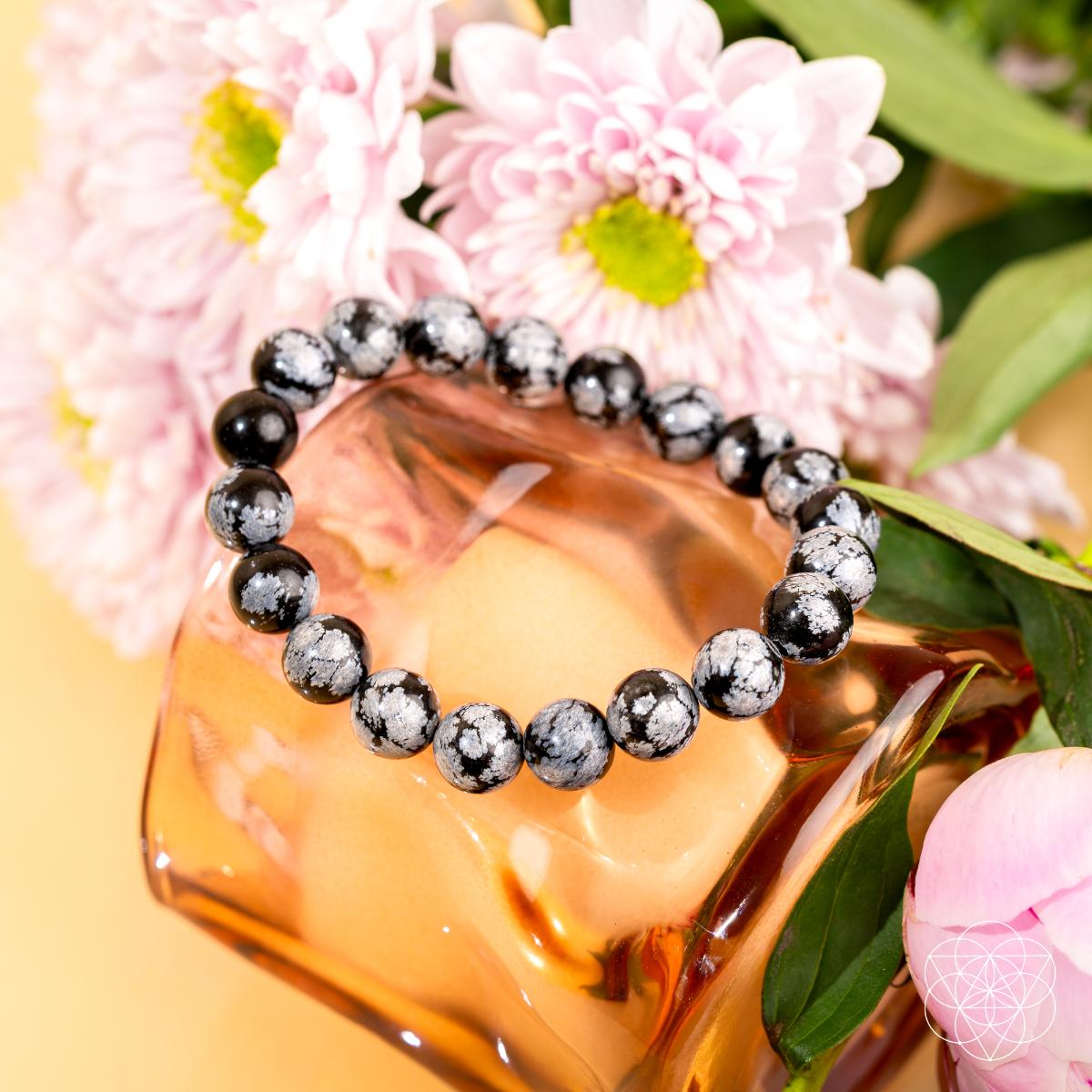 Snowflake Obsidian Bracelet